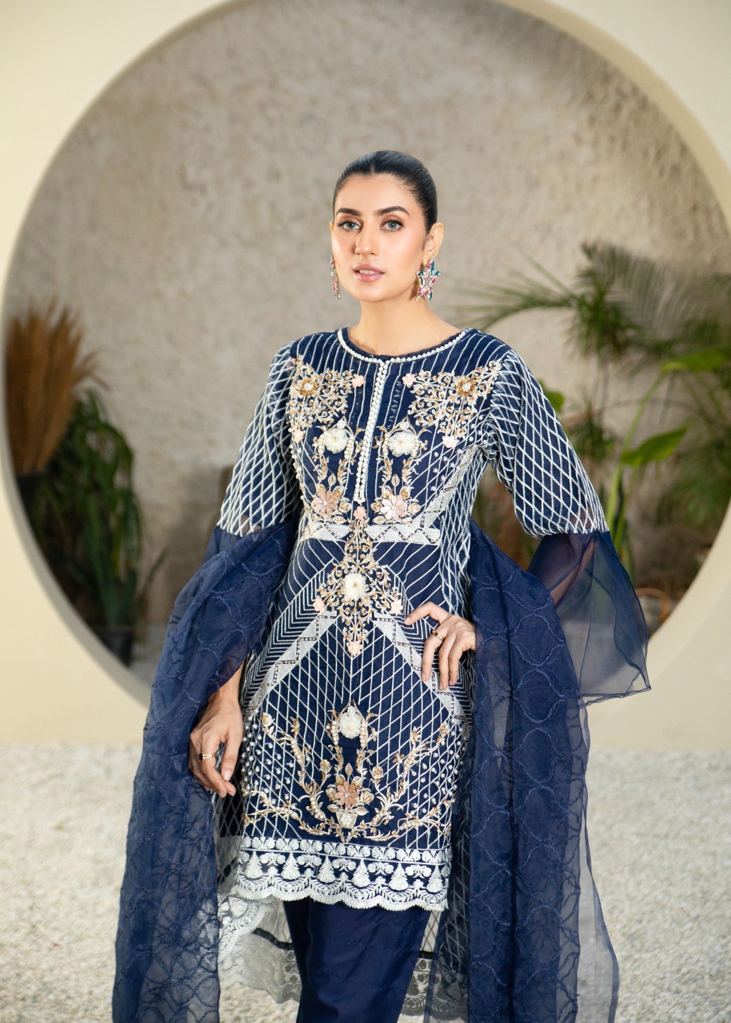 Manahils MLT 01 NAVY BLUE Women 3pcs