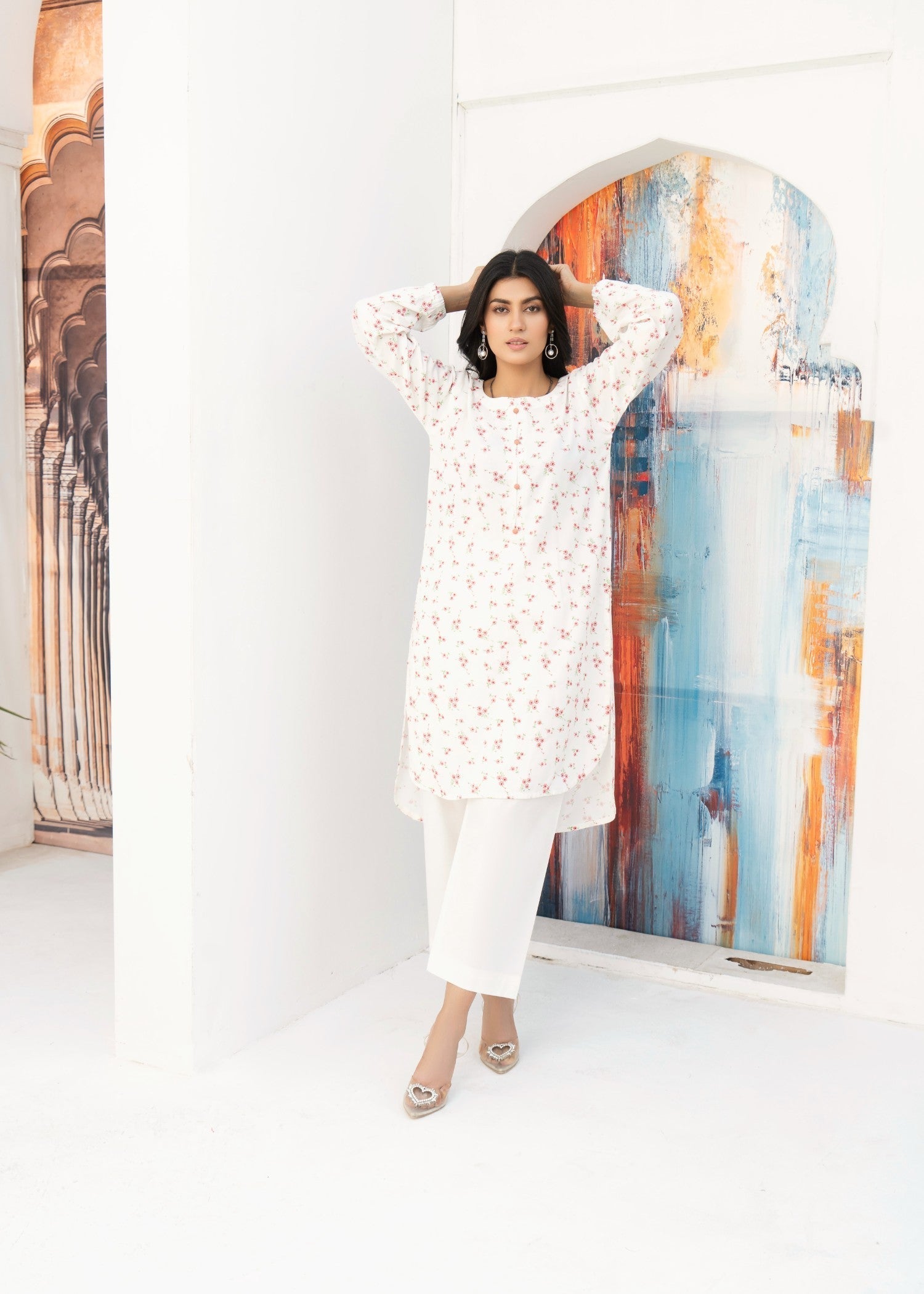 Kalamkari Printed Kurta Set Women 2pcs