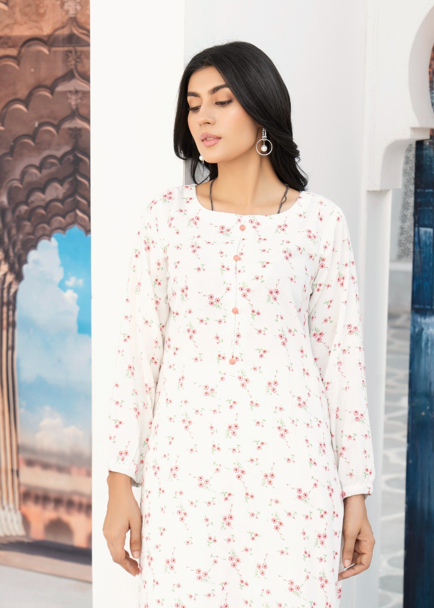 Kalamkari Printed Kurta Set Women 2pcs