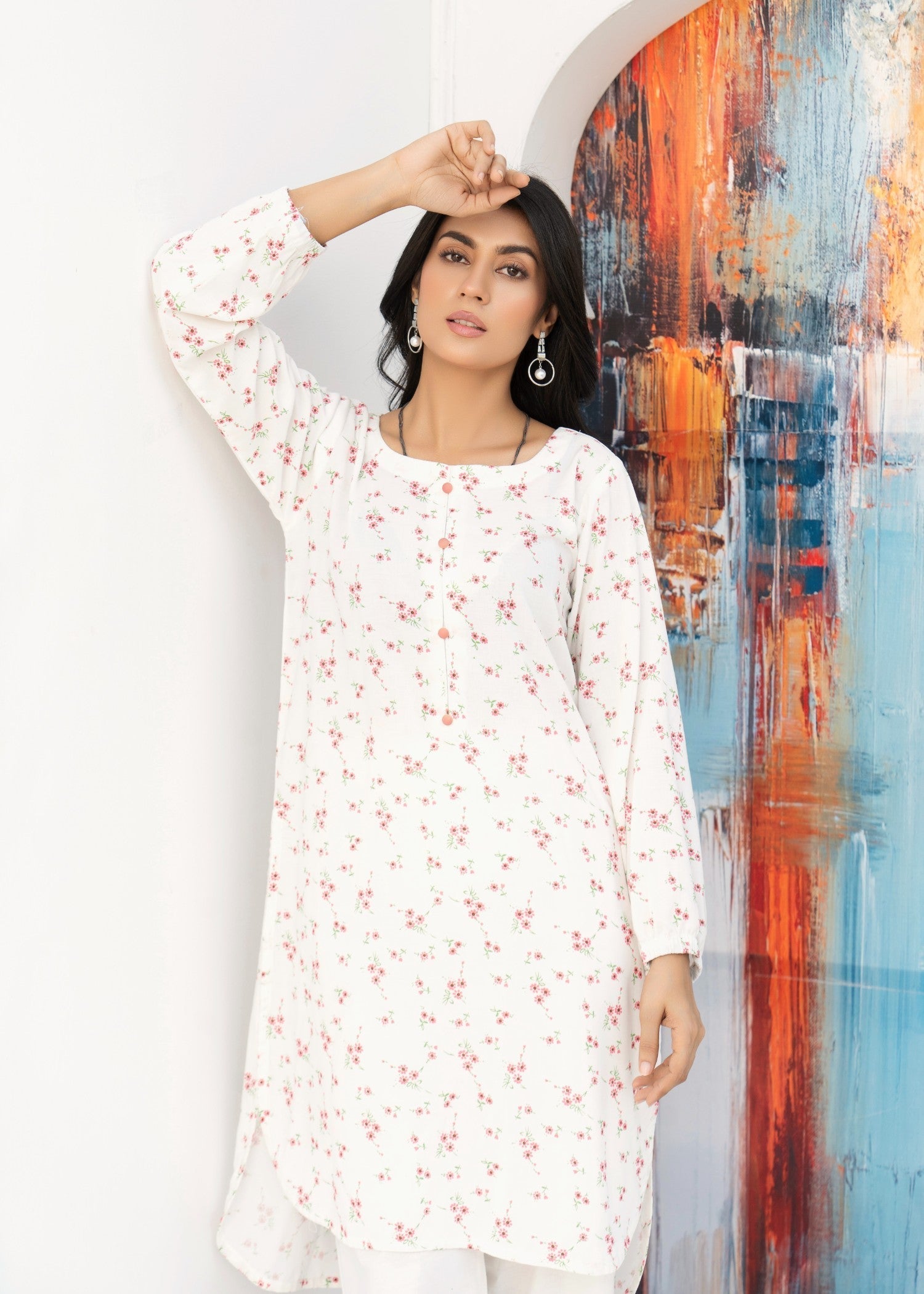 Kalamkari Printed Kurta Set Women 2pcs