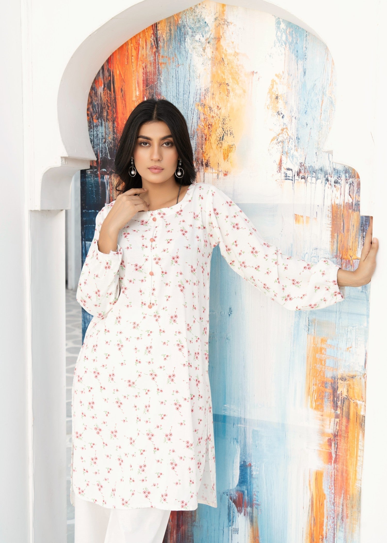 Kalamkari Printed Kurta Set Women 2pcs