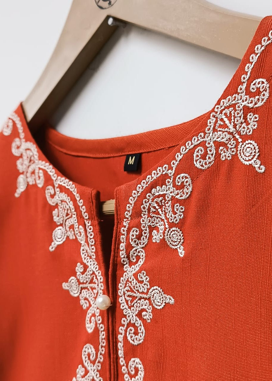 Lubana Store Esha Rust Women 2pcs