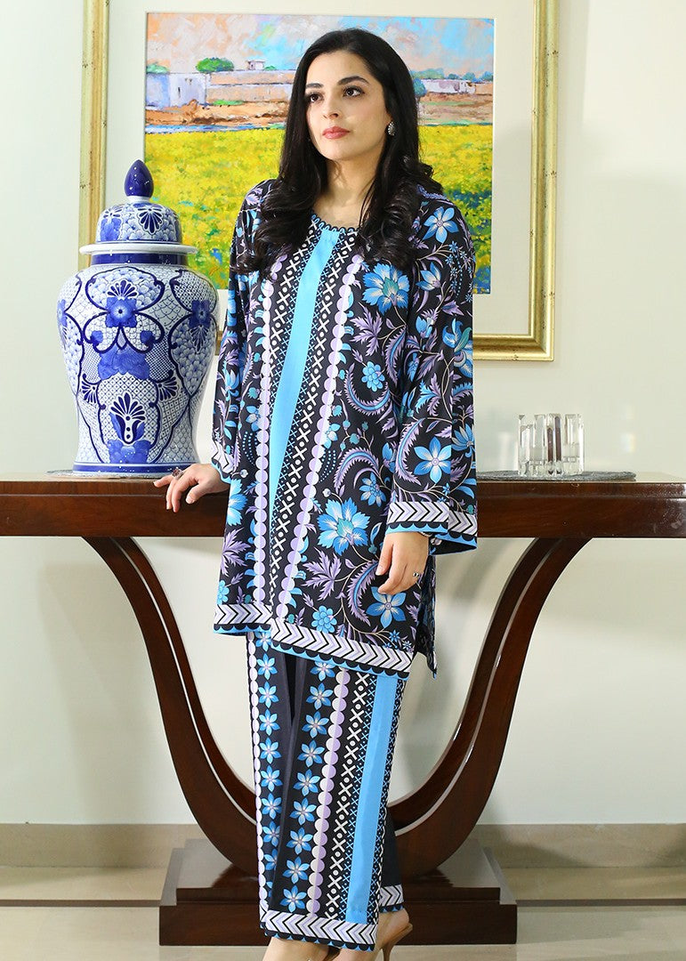 Zyna Aluna Silk Co ord Stitched Women 2pcs