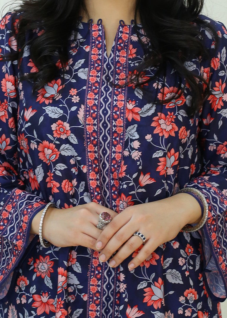 Zyna Ira Stitched Silk Co ord Women 2pcs