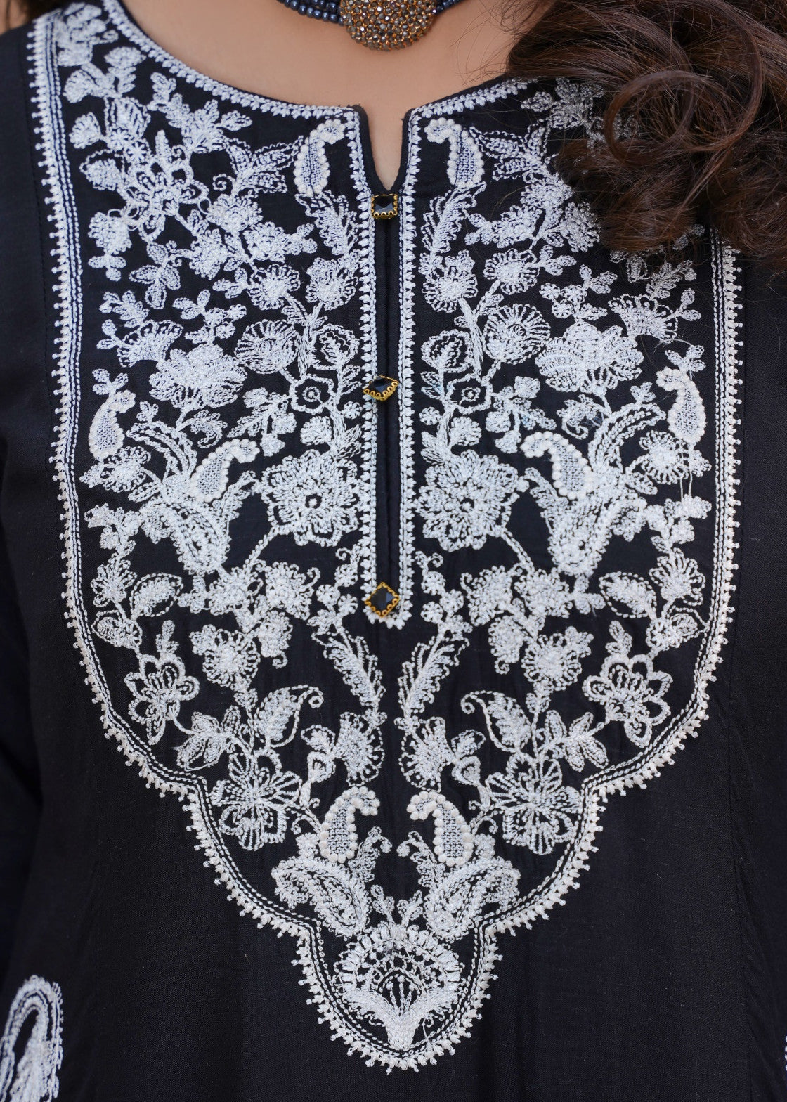 Azhar & Farukh ETHNC LINEN BLACK 35 Women 2pcs