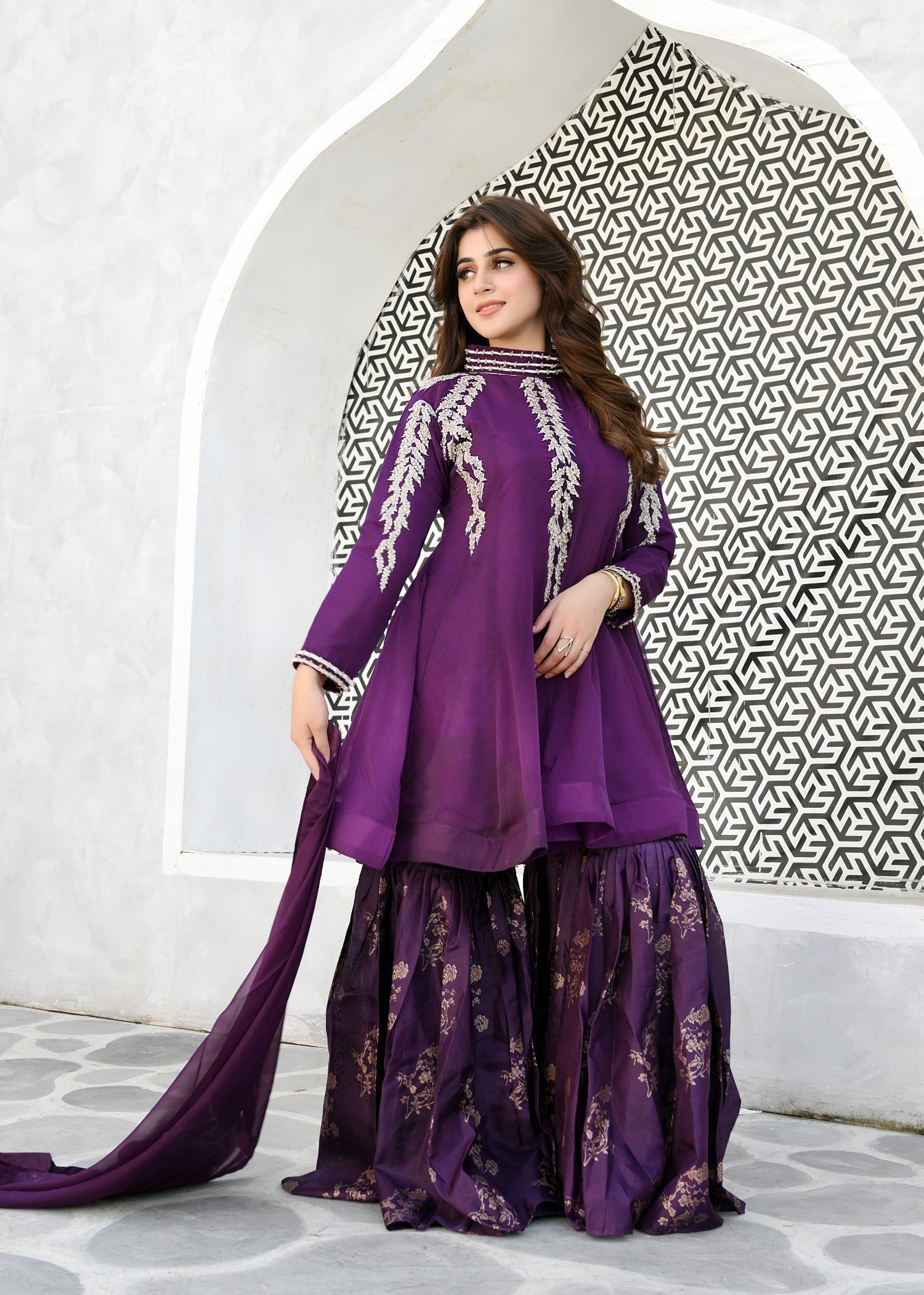 Miss & Mrs Short frok print Women 3pcs