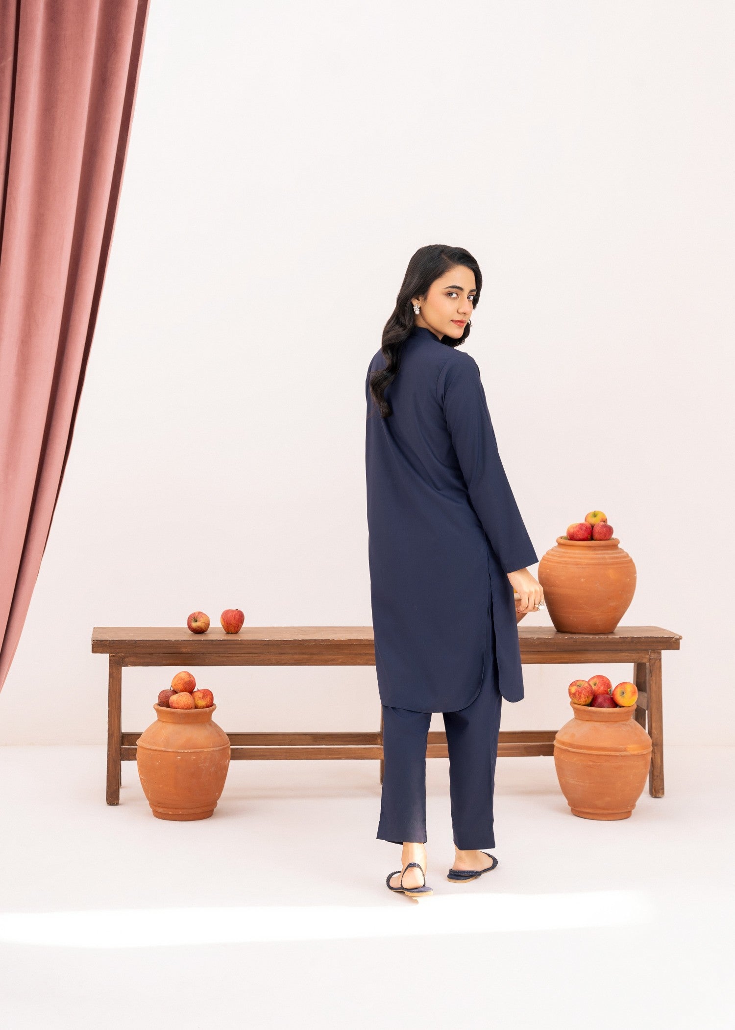 Ahlam By Safa Textile Navy Luxe Women 2pcs