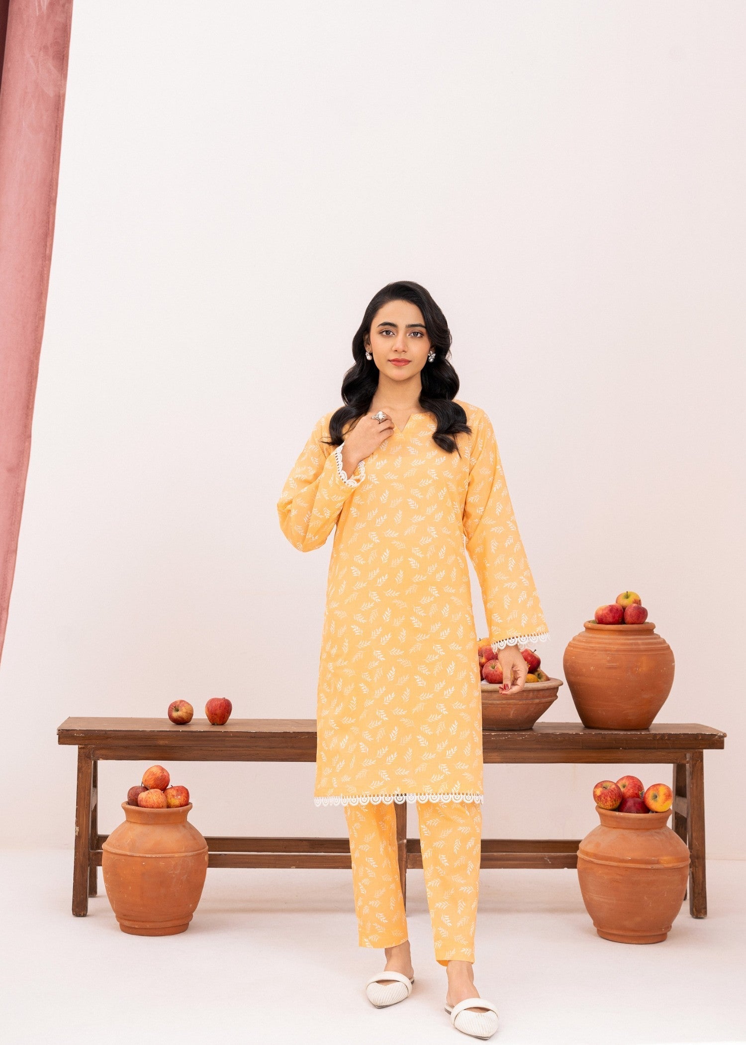 Ahlam By Safa Textile Citrus burst Co ord set Women 2pcs