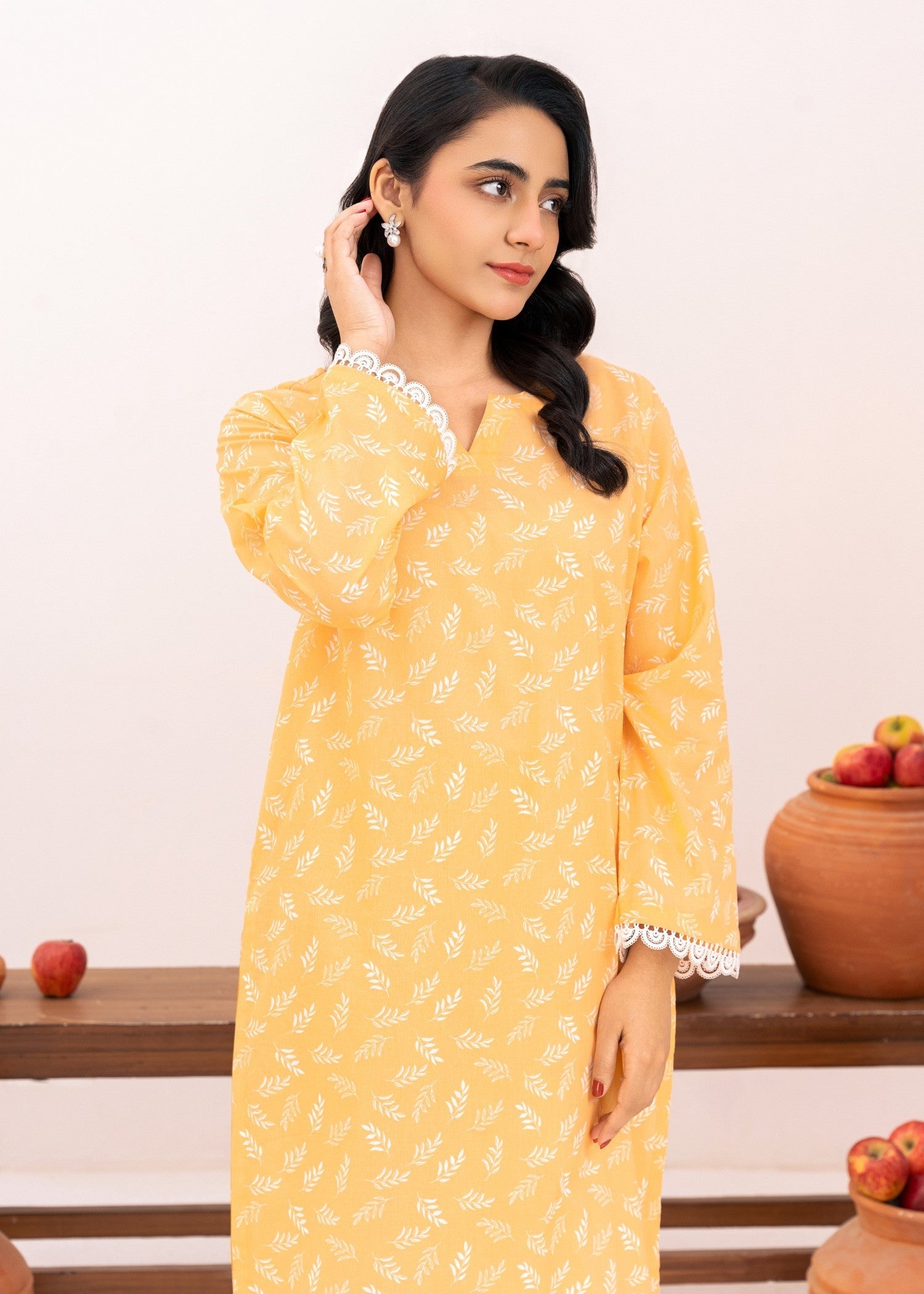 Ahlam By Safa Textile Citrus burst Co ord set Women 2pcs