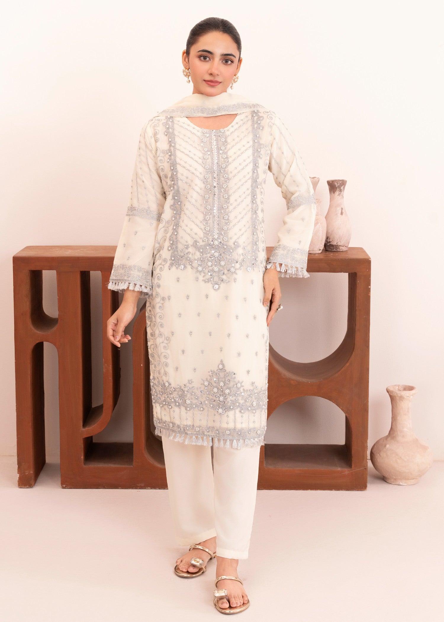 Four Season Boutique JUMMI CHIFFON CREAM Women 3pcs