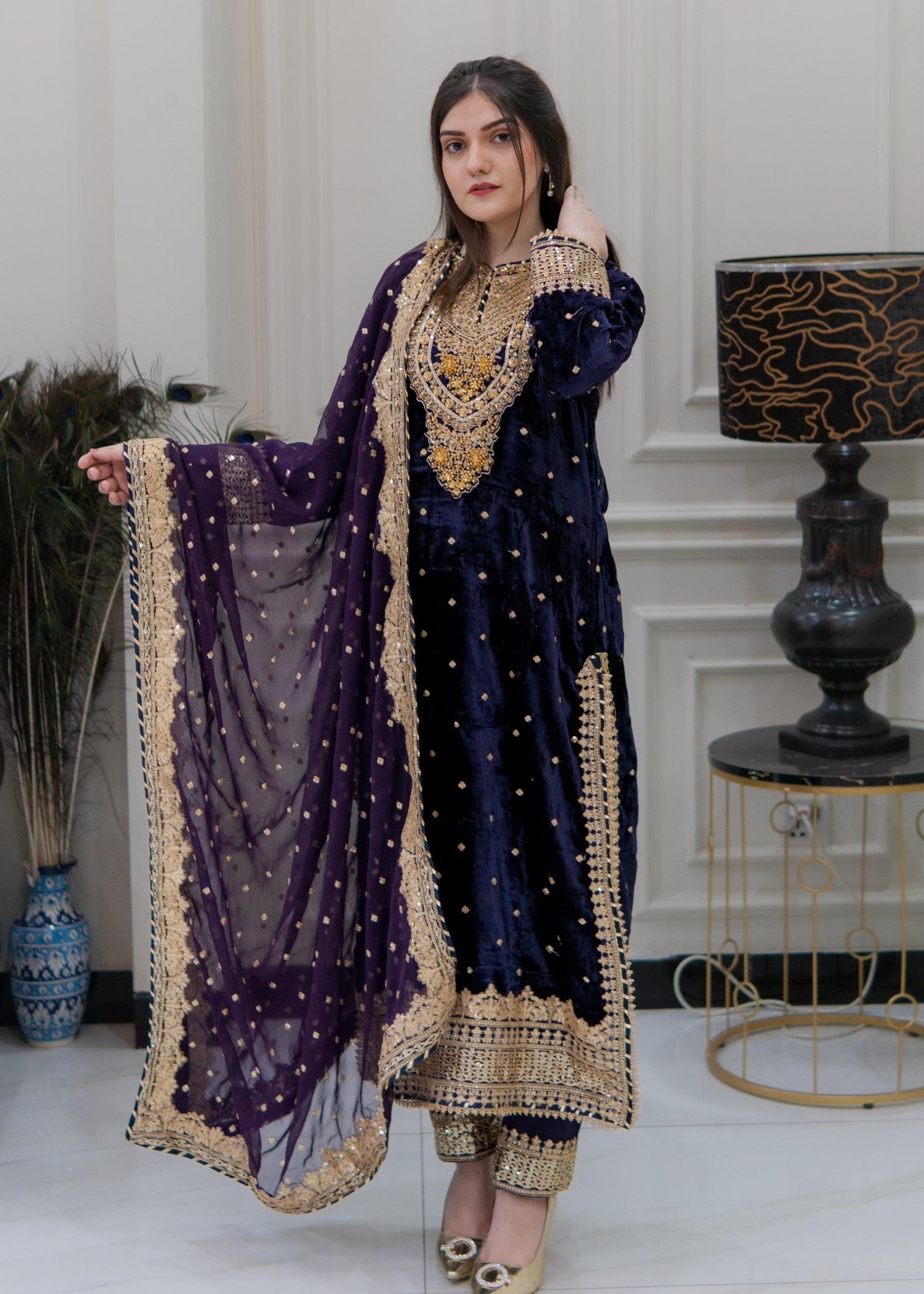 Rangoon Clothing Feroza Velvetine Women 3pcs