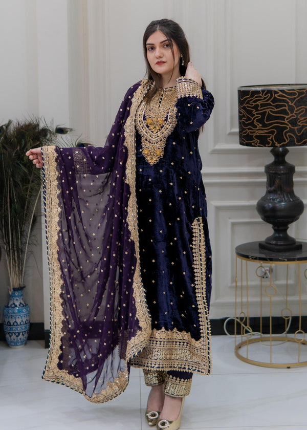 Rangoon Clothing Feroza Velvetine Women 3pcs