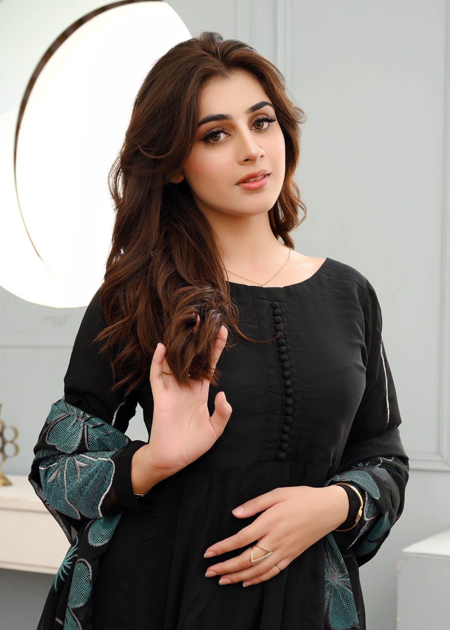 Miss & Mrs Black flower maxi Women 3pcs