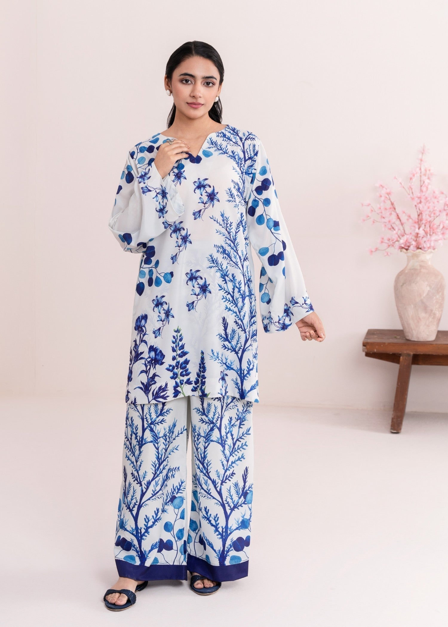 Stitch Vibes Ivory Lagoon CO ord set Women 2pcs