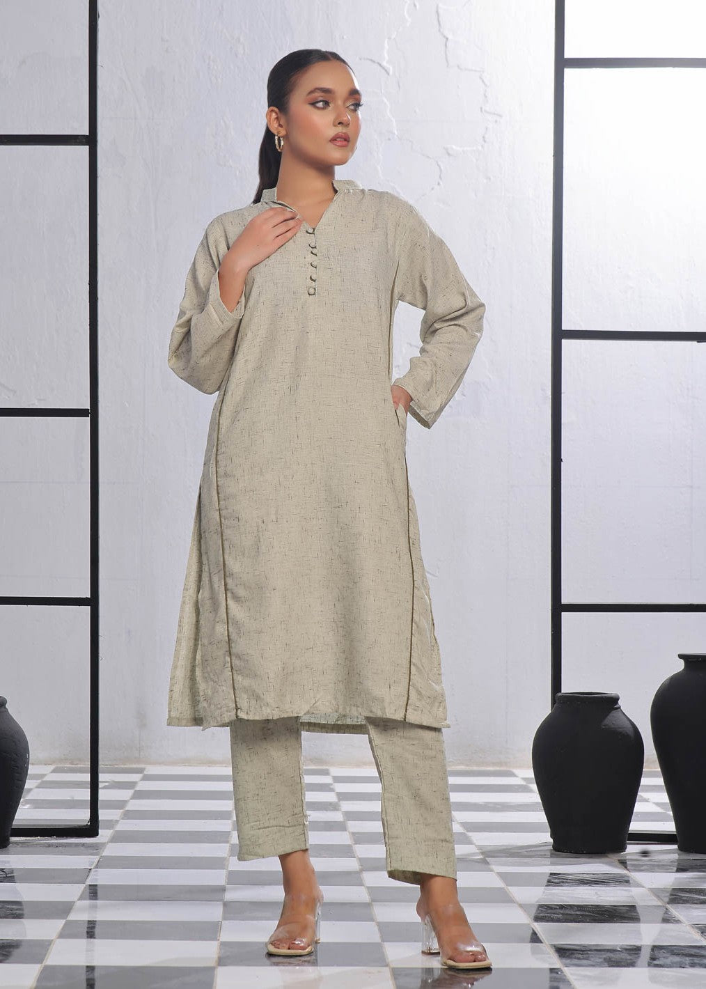 Tng (The Next Generation) Kalidaar | | Stitched | Green Women 2pcs