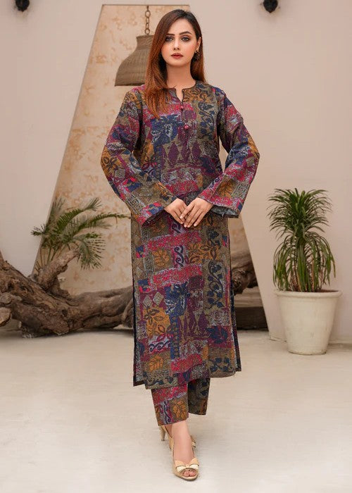 By-East Suit In Khaddar Printed Women 2pcs
