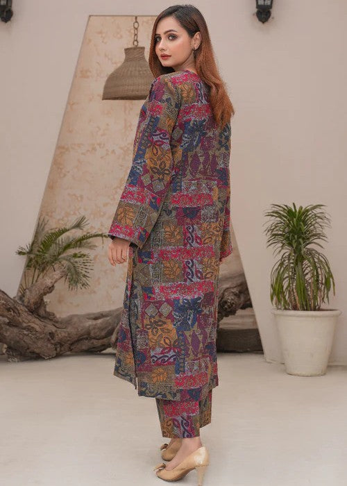 By-East Suit In Khaddar Printed Women 2pcs