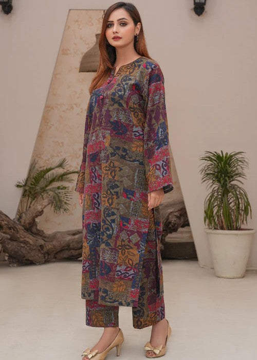 By-East Suit In Khaddar Printed Women 2pcs