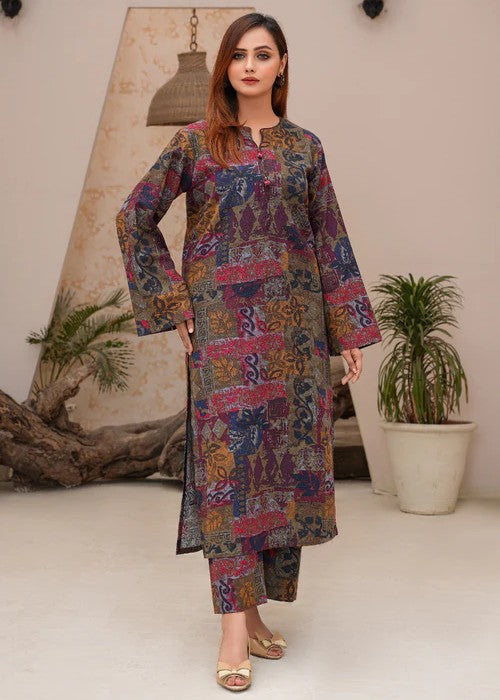 By-East Suit In Khaddar Printed Women 2pcs