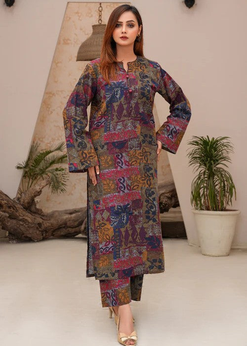 By-East Suit In Khaddar Printed Women 2pcs