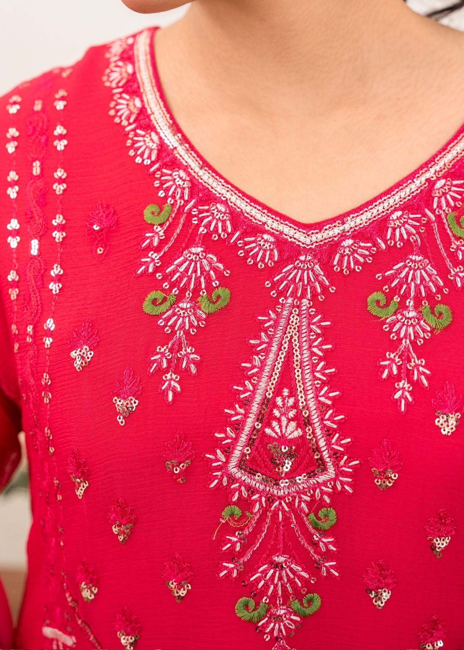 Al-Harir Apparel Nazrana Shoking Pink Women 3pcs