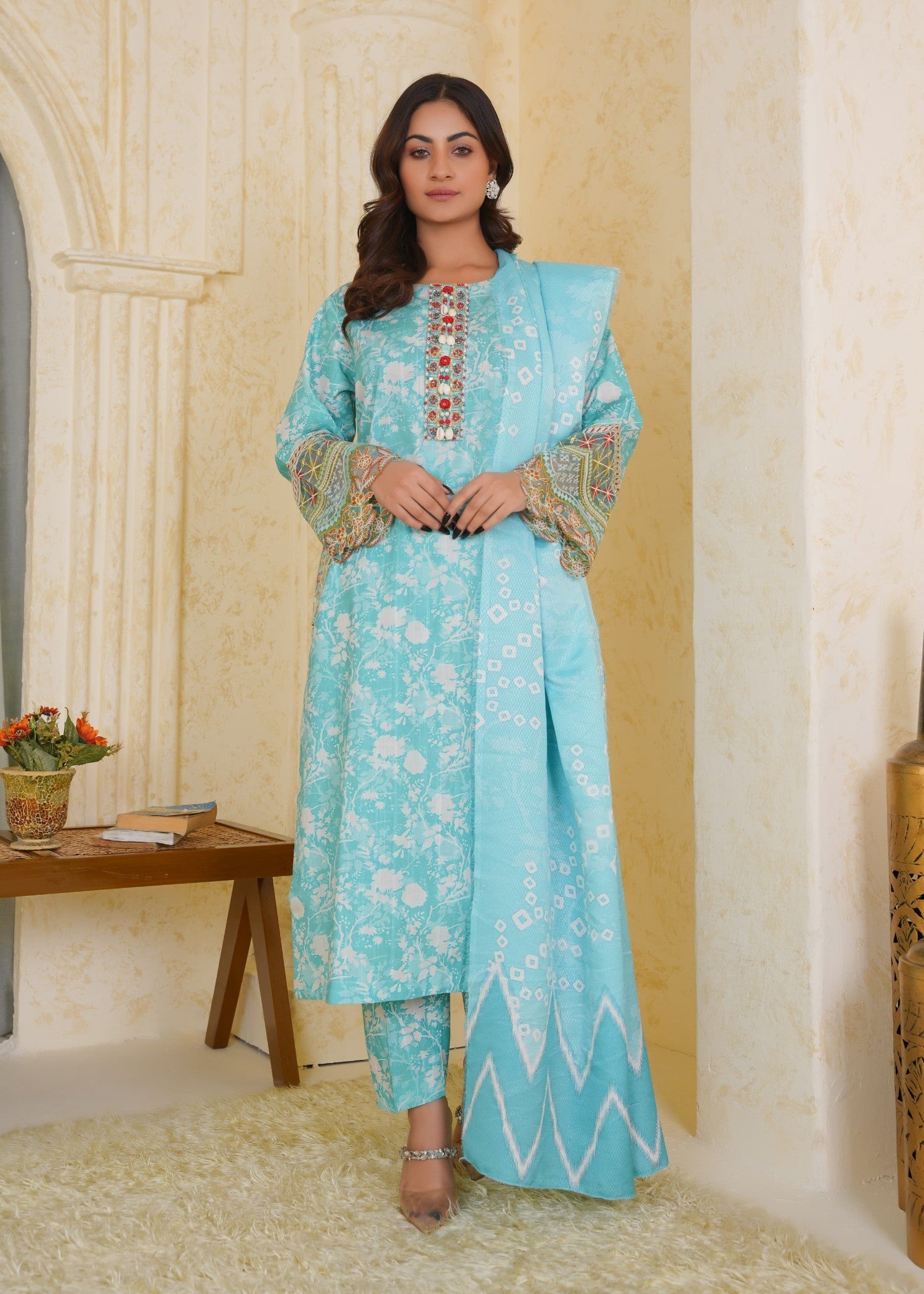 Dada Potta 07 sky blue Women 3pcs