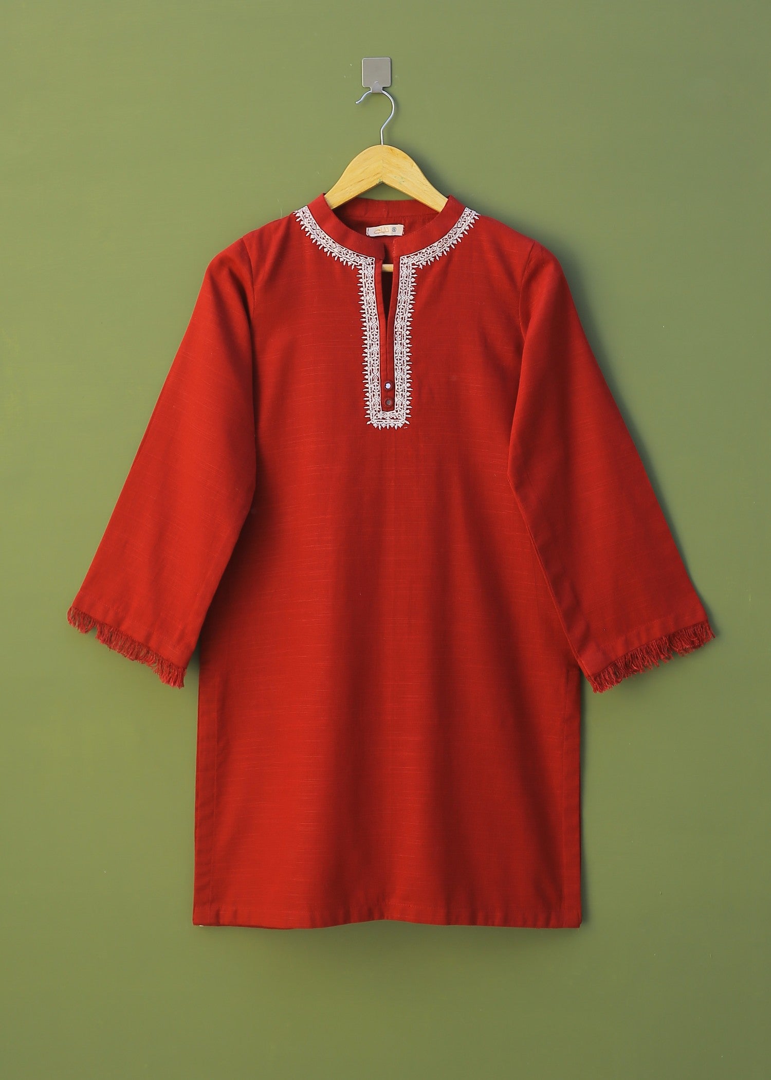 Nayyab Red Embroidered Kurta Women 1pcs