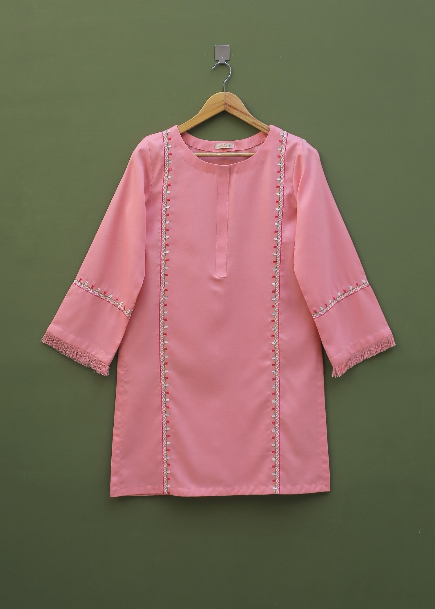 Nayyab Pink Embroidered Kurta Women 1pcs