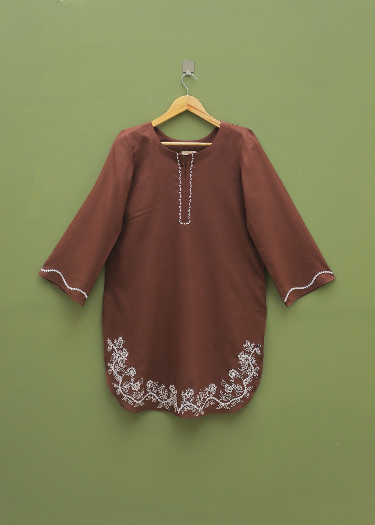 Nayyab Chocolate Embroidered Suit Women 2pcs