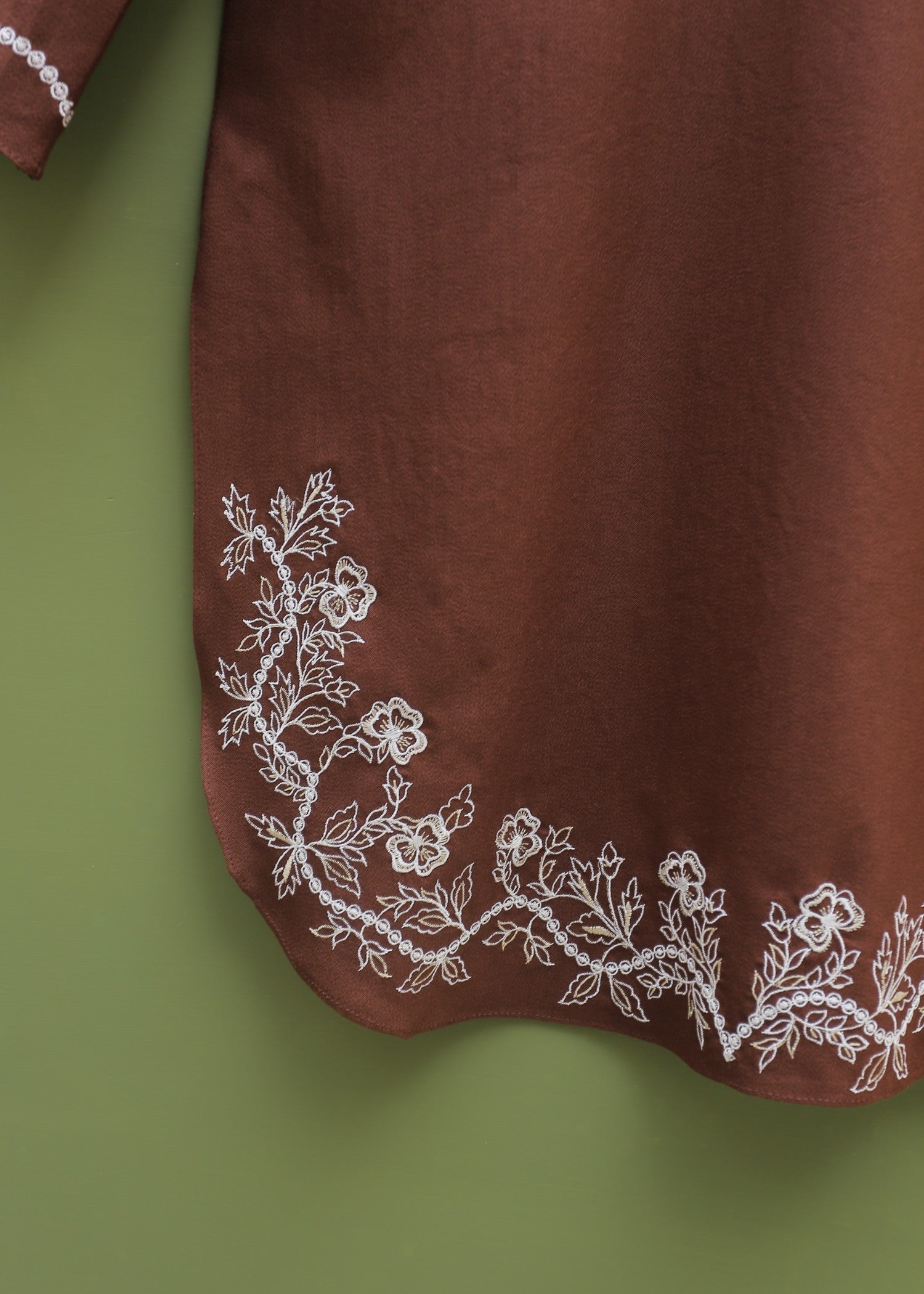 Nayyab Chocolate Embroidered Suit Women 2pcs