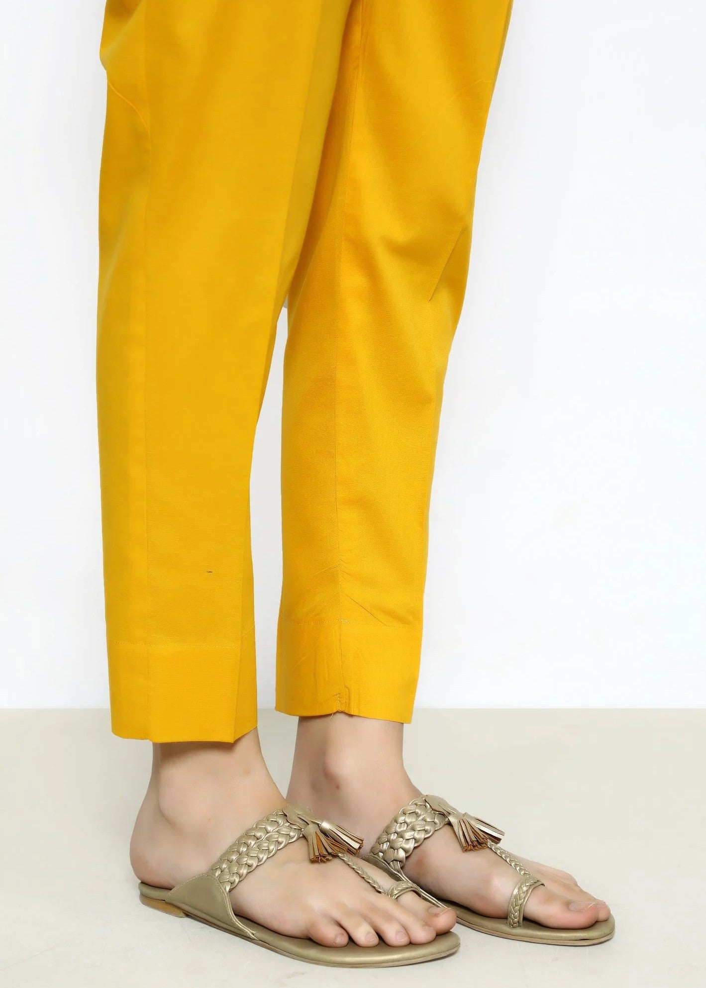 Rangeenz Plain Trouser Yellow MIDR Women 1pcs