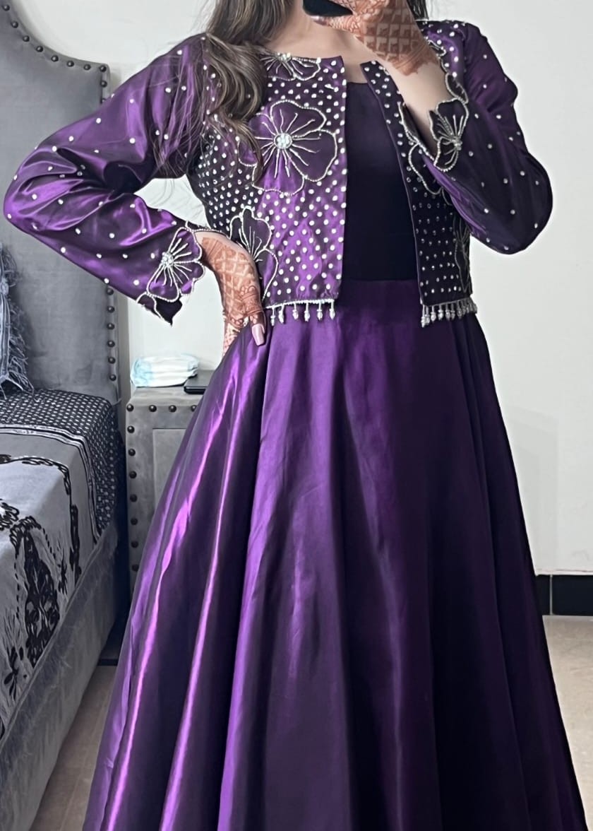 Anabiya Chandani Flora Plum Women 2pcs