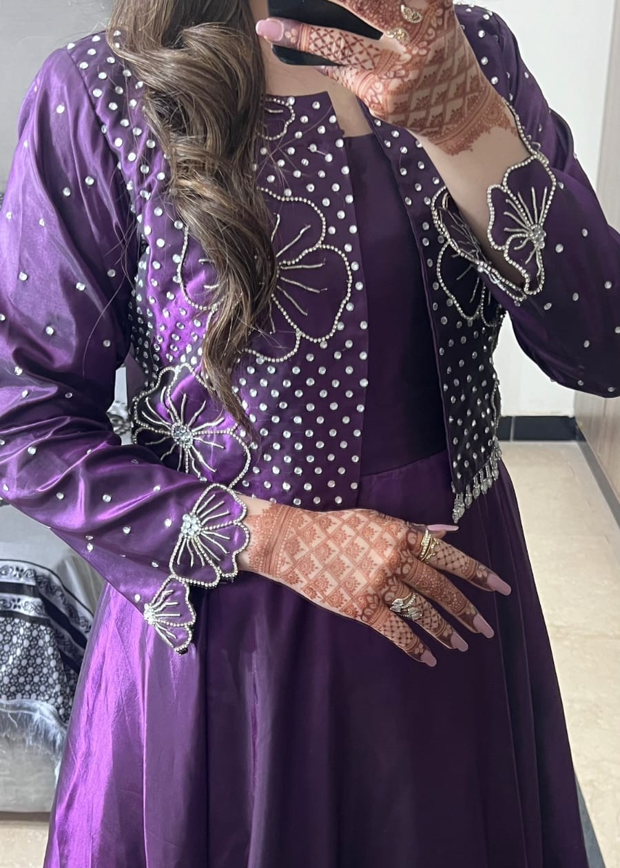 Anabiya Chandani Flora Plum Women 2pcs