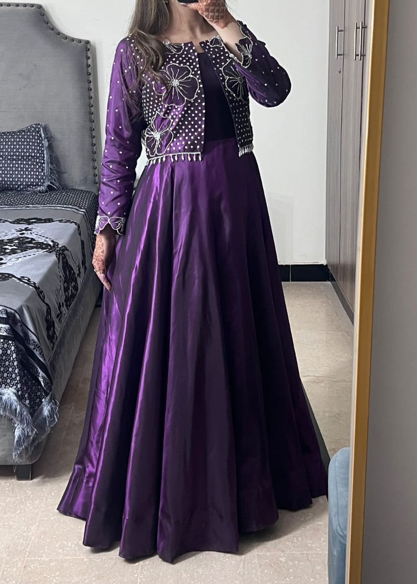 Anabiya Chandani Flora Plum Women 2pcs