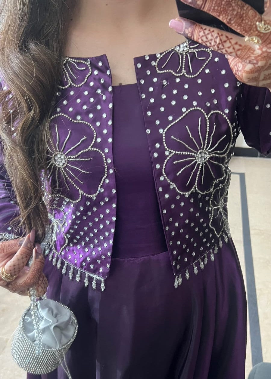 Anabiya Chandani Flora Plum Women 2pcs