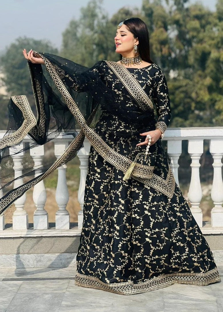 Peraan by SH Ghazal Black Women 4pcs