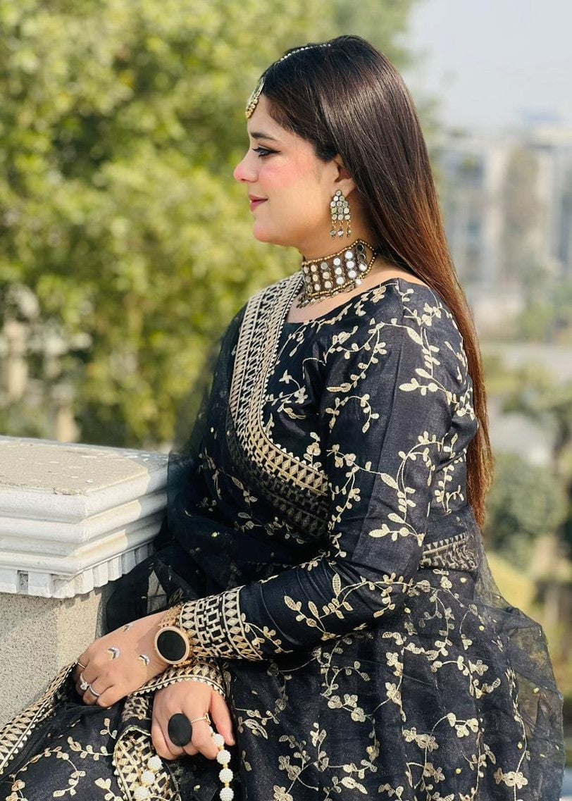 Peraan by SH Ghazal Black Women 4pcs