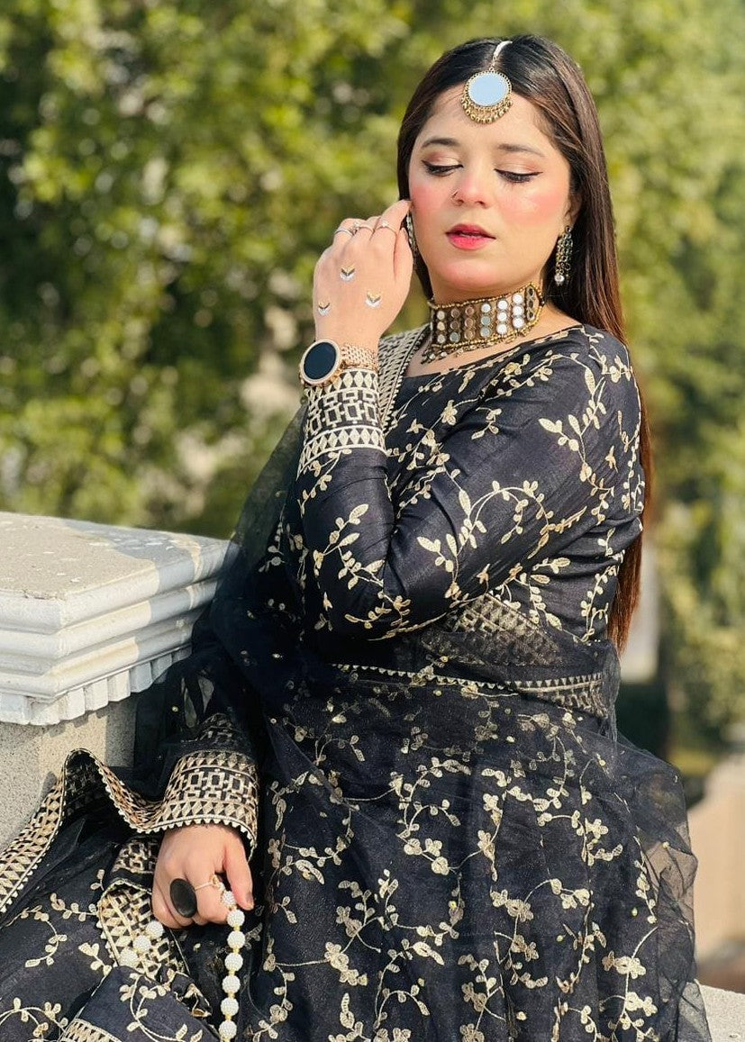 Peraan by SH Ghazal Black Women 4pcs