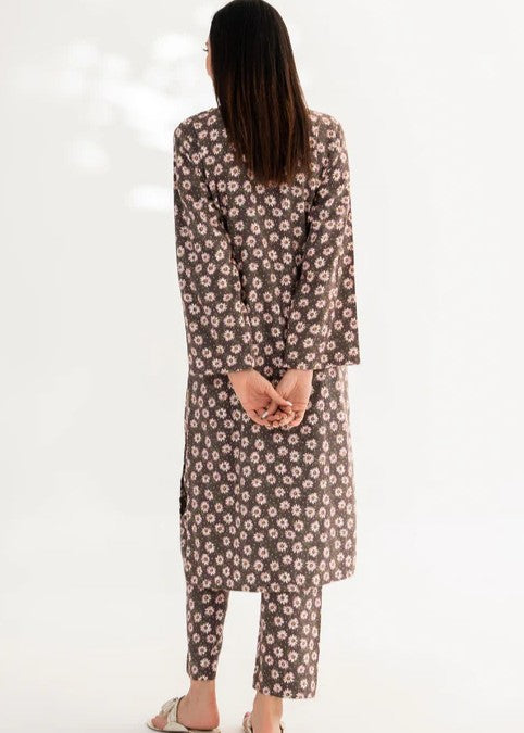 By-East Acrylic Wool Suit Printed Women 2pcs