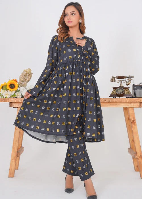 By-East Branded Khaddar Suit Printed Women 2pcs