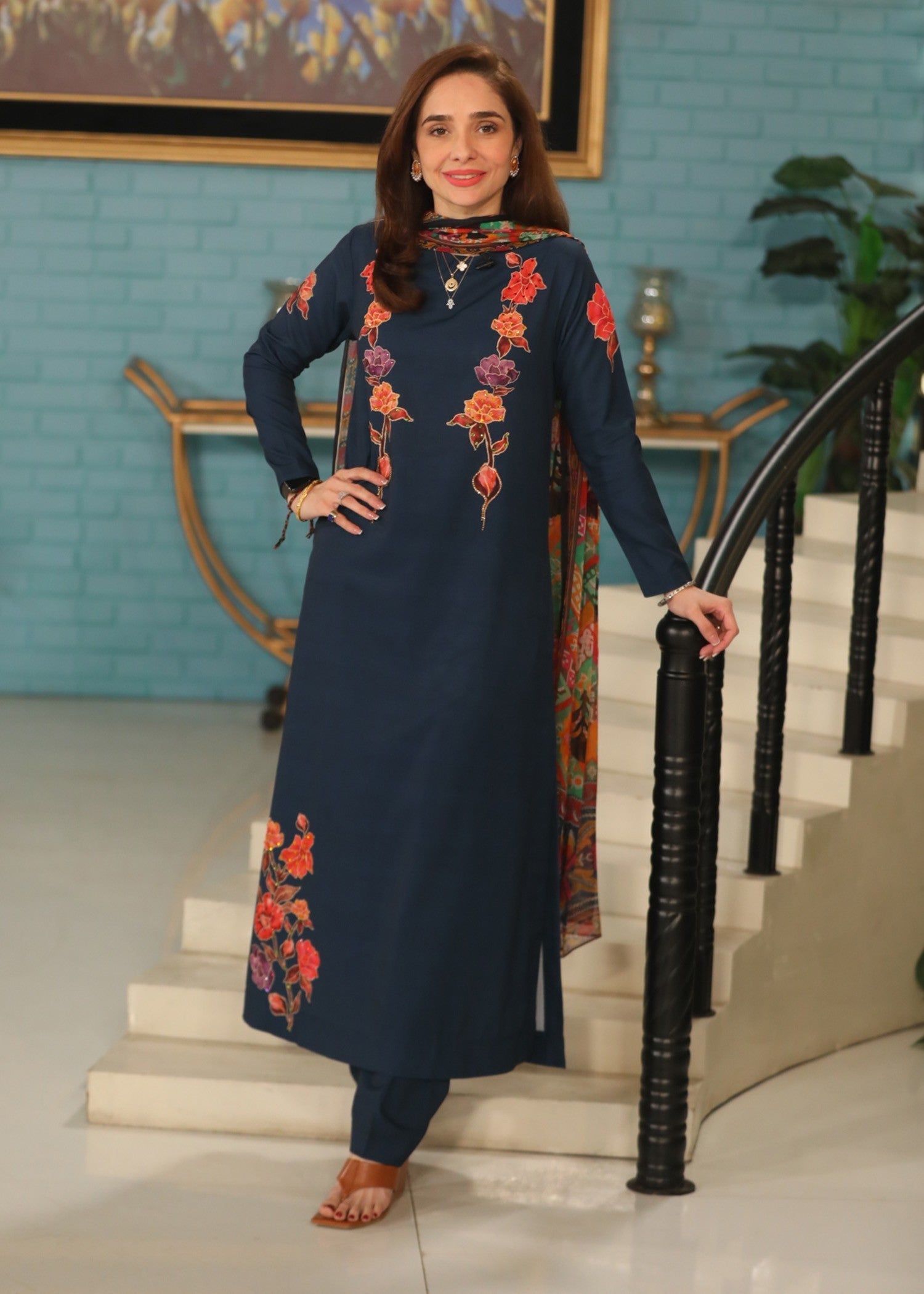 Stitch Vibes Dark Navy Dress Women 2pcs