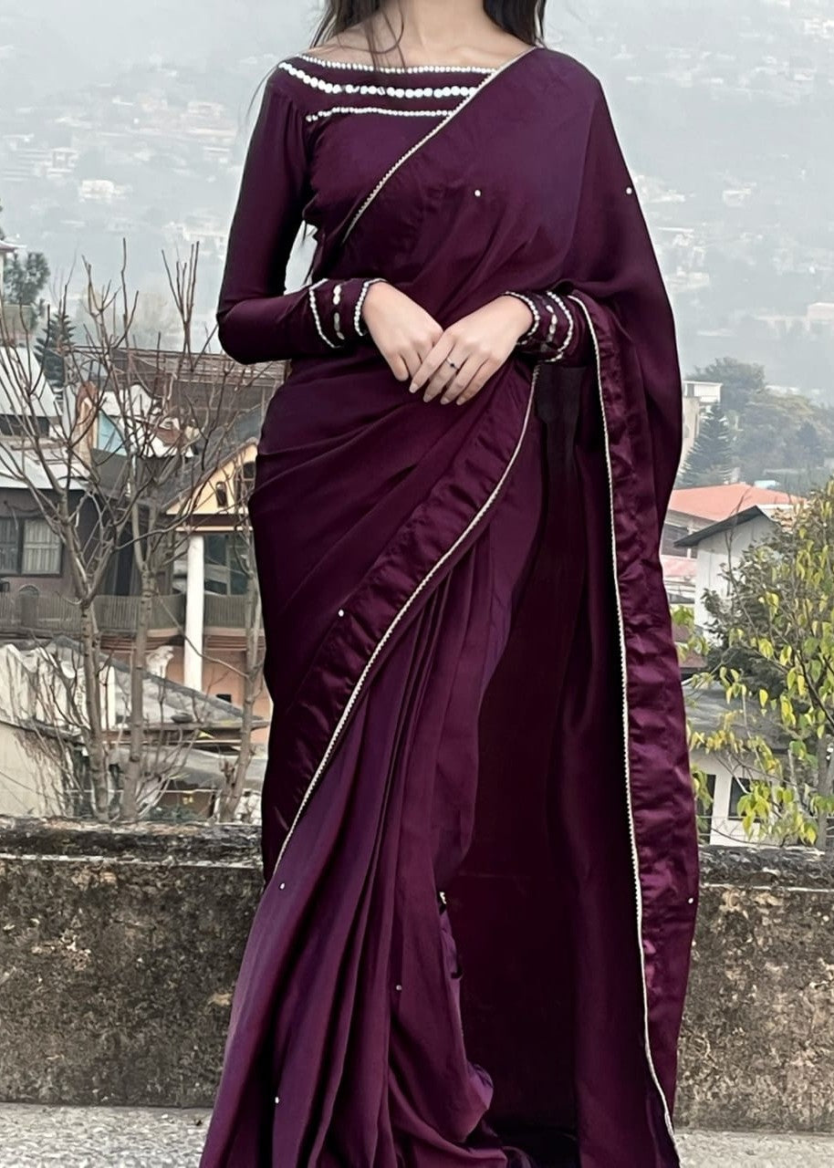 Anabiya Chandani Miran Plum Women 3pcs
