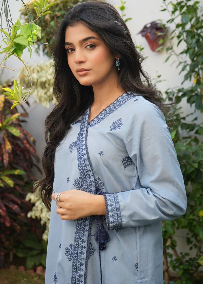 AYLA STUDIO Solid Embroidered Co=ord set EAE210105 Samaa Women 2pcs