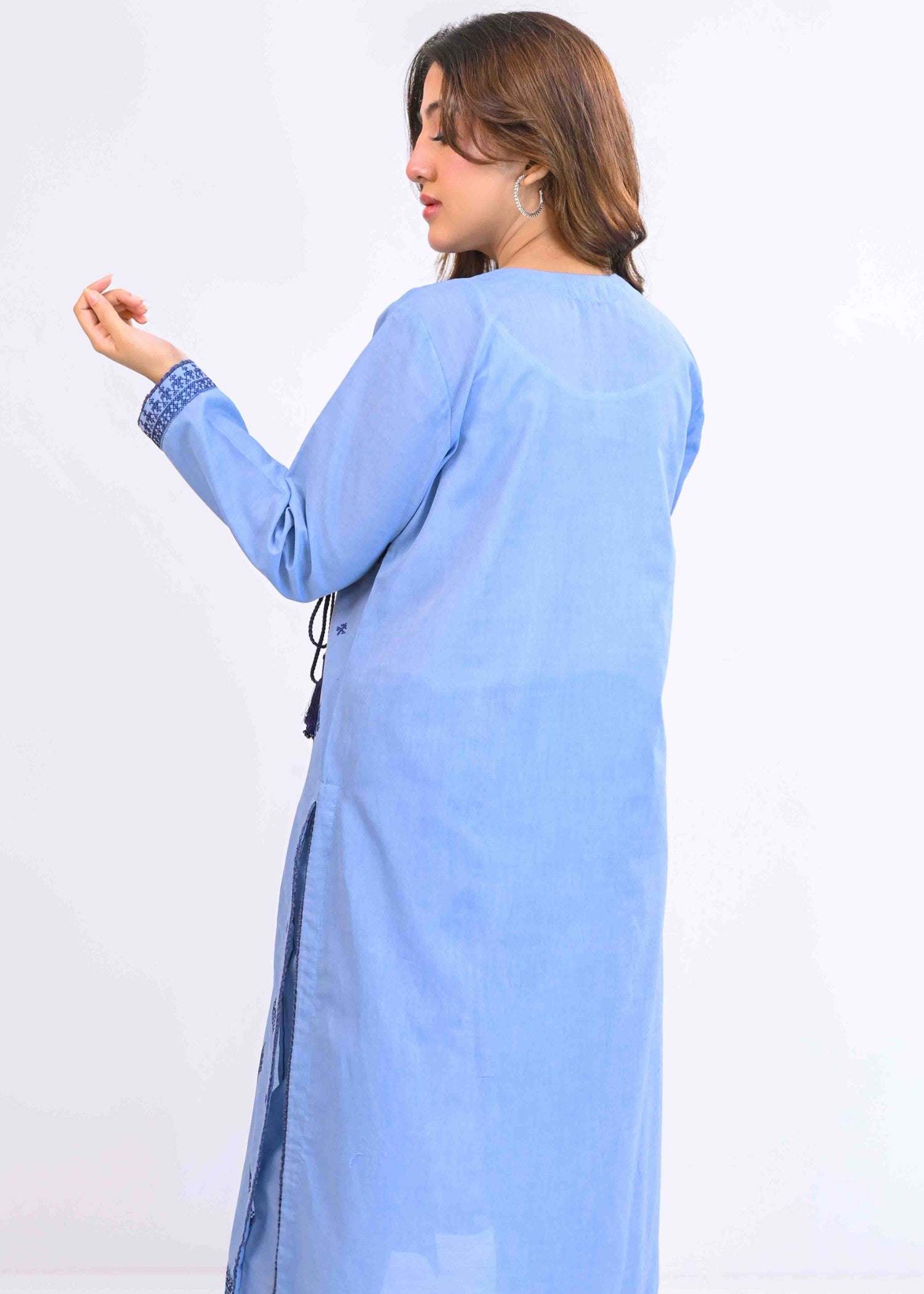 AYLA STUDIO Solid Embroidered Co=ord set EAE210105 Samaa Women 2pcs