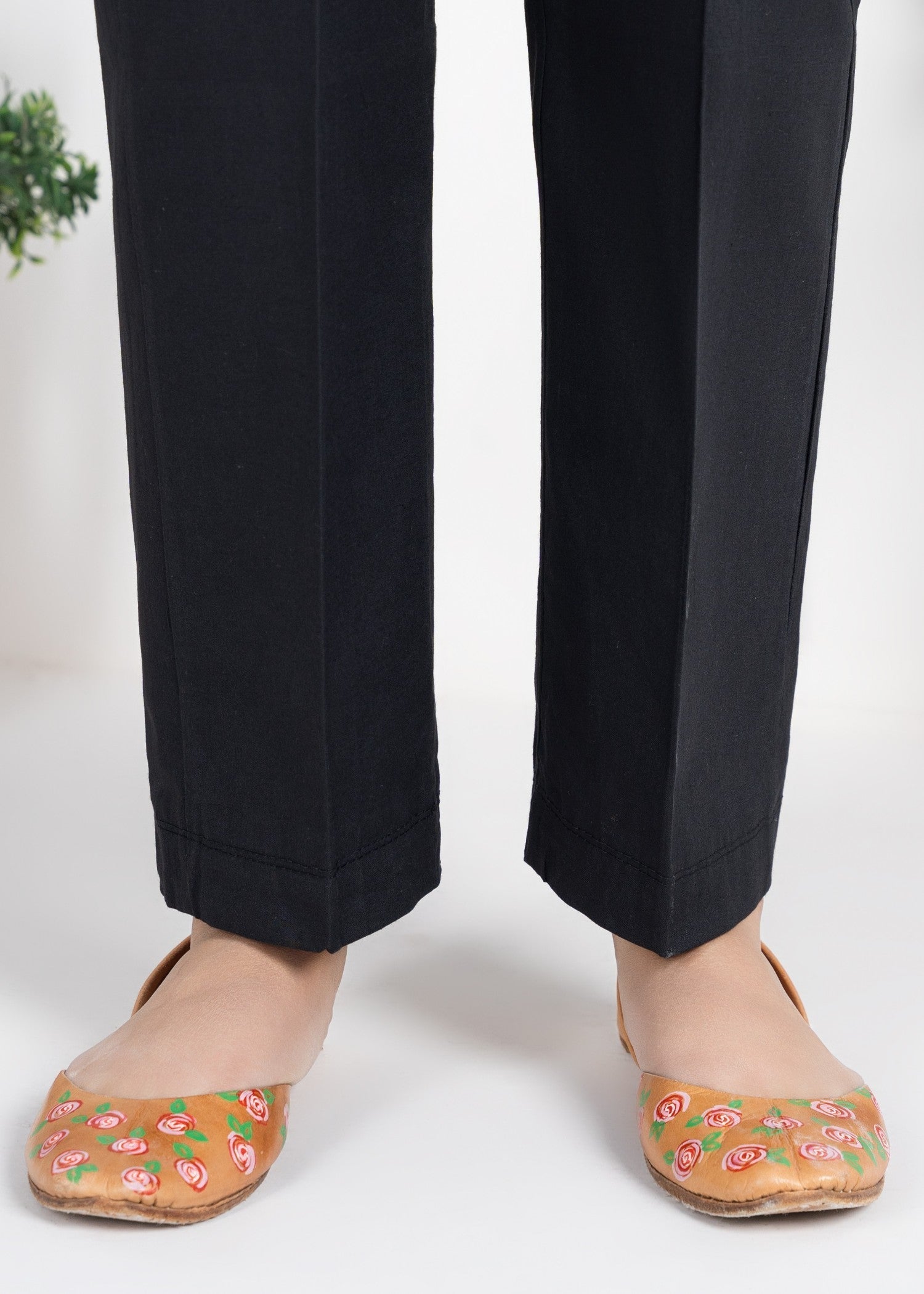 Rangeenz PLAIN TROUSER DOBBY BLACK Women 1pcs