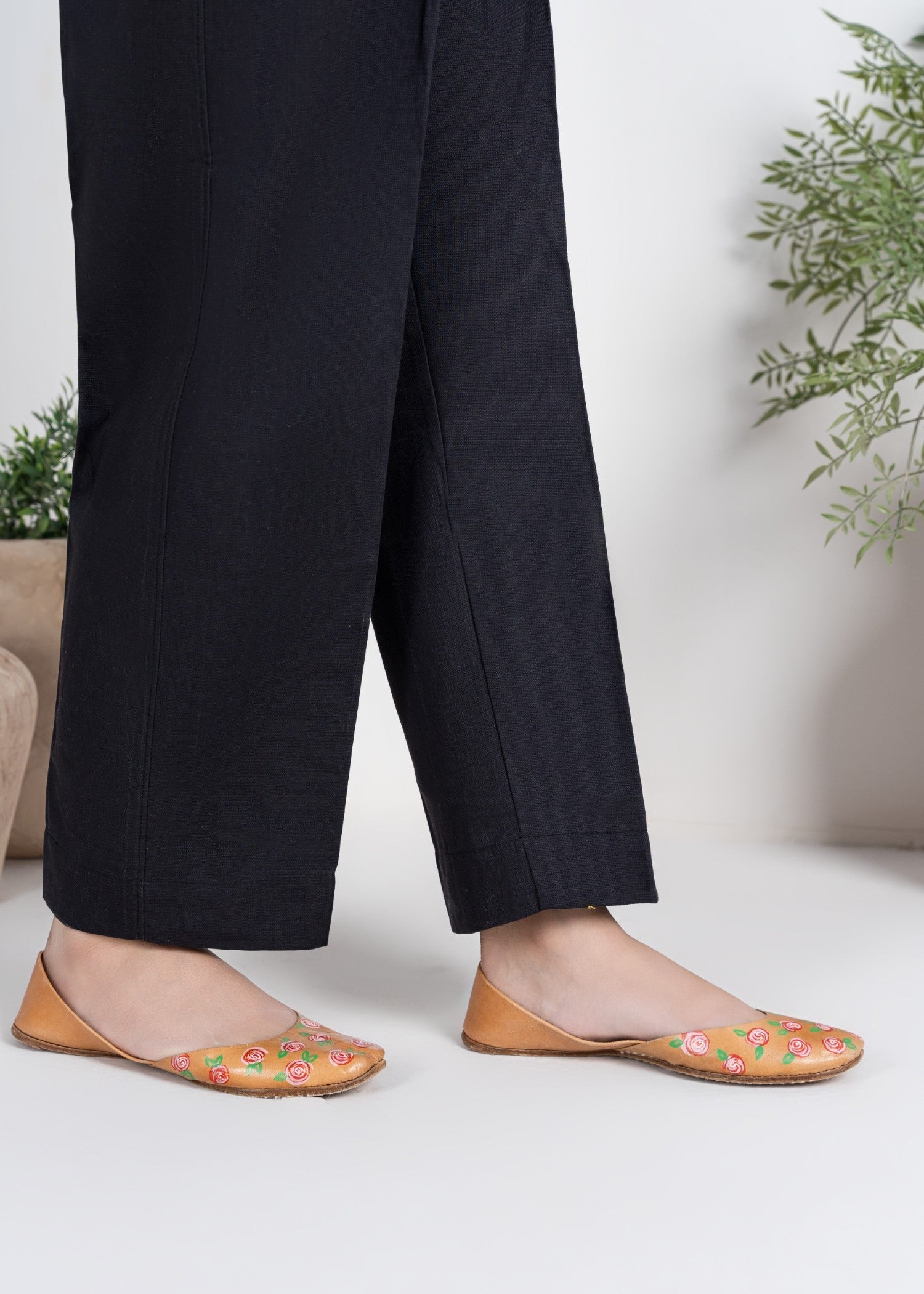 Rangeenz PLAIN TROUSER DOBBY BLACK Women 1pcs