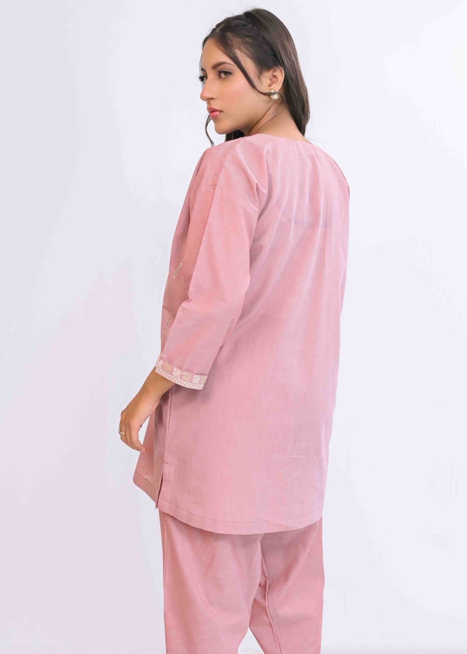 AYLA STUDIO Solid Embroidered Co ord set EAE210101 Seher Women 2pcs