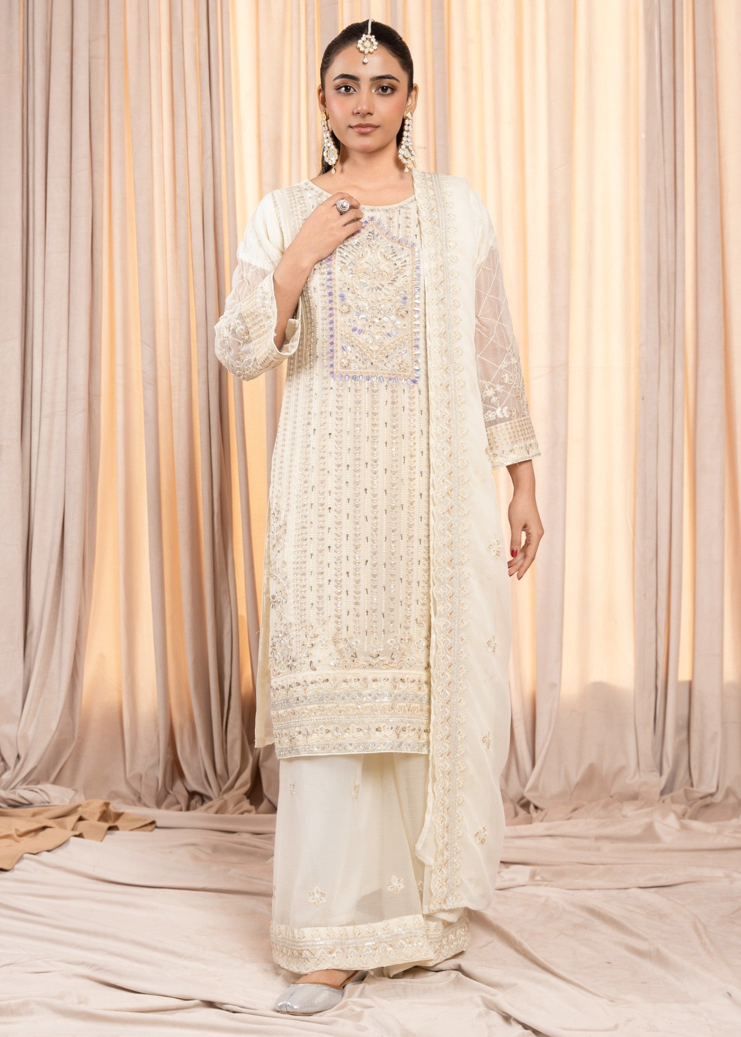 Four Season Boutique MAH E MEER CREAM WHITE Women 3pcs