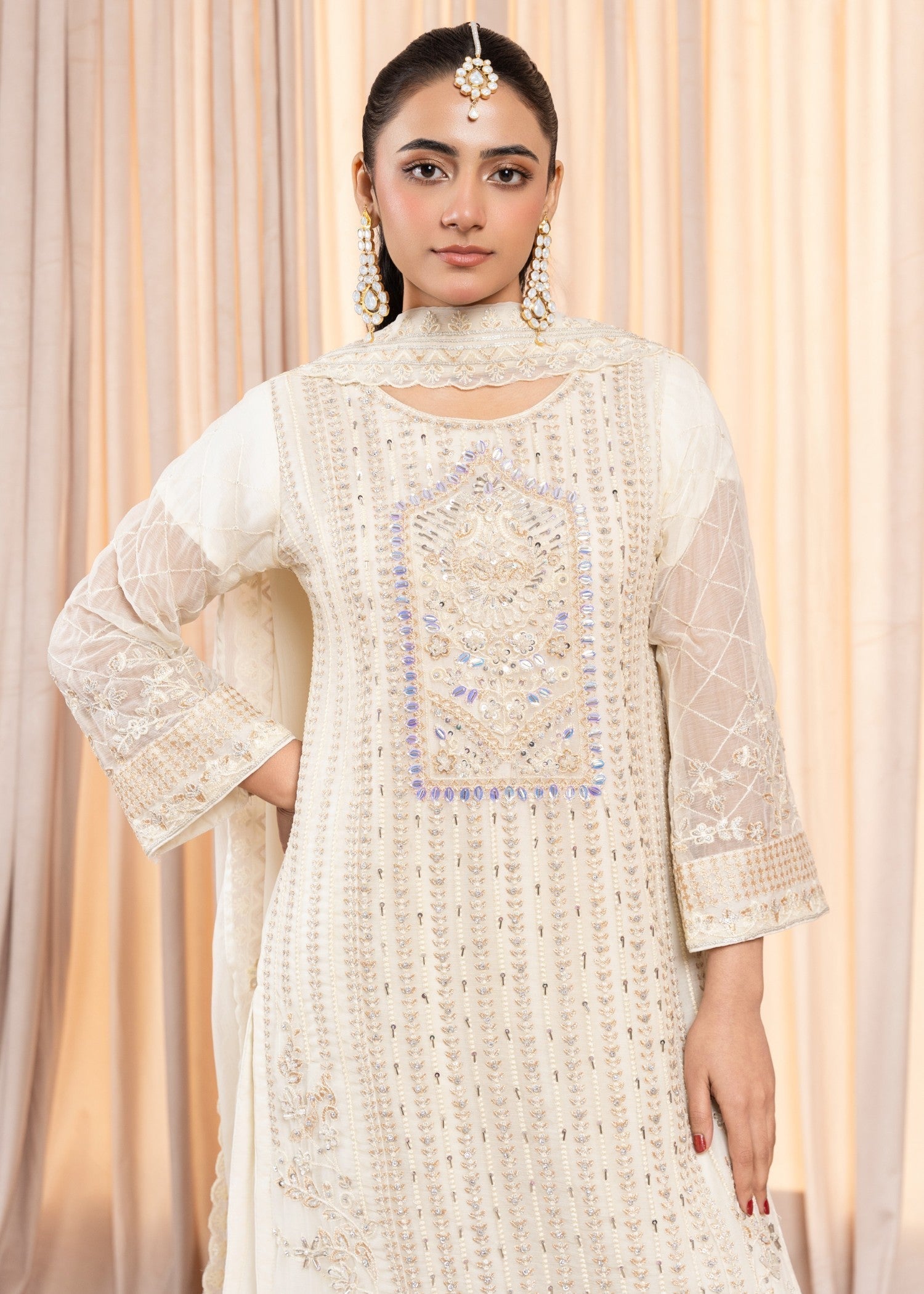 Four Season Boutique MAH E MEER CREAM WHITE Women 3pcs