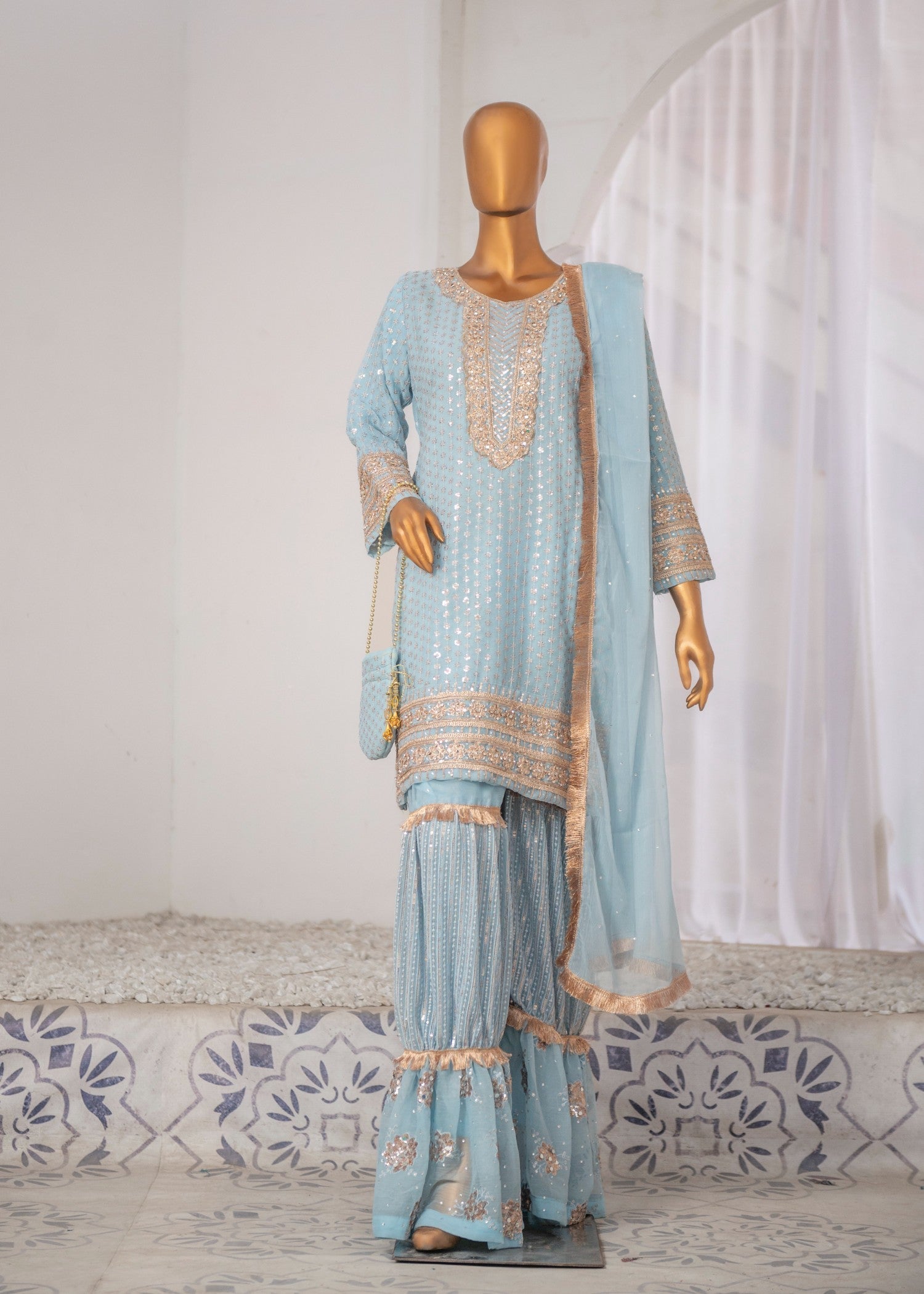 SAIRA SULTANA Roman Ice Blue Women 3pcs